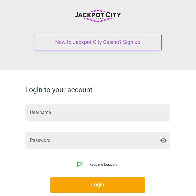 How to Log Into Your Account JACKPOT CITY